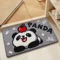 Simpatico tappetino da bagno panda, tappeto assorbente antiscivolo e spesso per la casa. - Panda Felice Carino