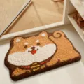 Simpatico tappetino da bagno Shiba Inu assorbente soffice tappeto antiscivolo cane - Cucciolo Cane