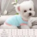 Summer puppy vest for small dogs breathable waffle knit pet clothes size S to XXL comfortable cute - S / Blue