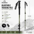 Wanderstock Detailansicht mit Außenverschlusssystem und leichtem Aluminium-Legierungs-Design. - Tundragrün