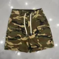 Camouflage cargo shorts for men and women, featuring stylish drawstring and pockets. - S / Bottoms / Camouflage