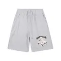 Short graphique streetwear gris hommes femmes taille élastique pantalon décontracté - 307 Gris Chiné
