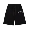Short décontracté noir pour hommes et femmes, taille élastique avec cordon, imprimé Godspeed. - 311 Noir
