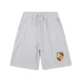 Short de survêtement gris décontracté avec taille élastique et bel écusson stylé. - 319 Gris Chiné