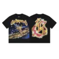 Vintage washed black short sleeve t-shirt with cool graphic print for men and women streetwear. - S / Tops / Washed Black (1205)
