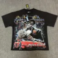 T-shirt graphique vintage lave pour homme et femme retro hip hop squelette haut manches - S / G898