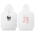 Cross-border European American street fashion skull hoodie men women loose hooded sweatshirt - S / Tops / G622 White