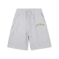 Shorts de streetwear décontractés gris avec taille élastique à cordon et imprimé stylé unisexe - 304 Gris Chiné
