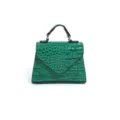 Sac à main miniature vert motif croco pour femme élégant sac porté épaule bandoulière - Vert