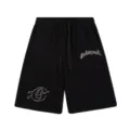 Short de loisir noir pour hommes et femmes, streetwear ample avec impression gothique. - 310 Noir