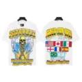 Vintage 2026 World Cup graphic tee, heavy wash streetwear short sleeve t-shirt for men women - S / Tops / White