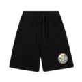 Shorts noirs décontractés avec cordon de serrage et imprimé de surf pour un style urbain. - 314 Noir