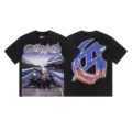 Vintage washed black graphic t-shirt for men and women, heavy streetwear oversized short sleeve top. - S / Top-Car Skull Graphic Style (1201) / Washed Black