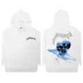 Men Women High Street Loose White Hooded Sweatshirt Casual Skull Graphic Streetwear Hoodie - S / G610 / White