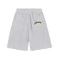 Hommes femmes gris shorts décontractés streetwear taille élastique imprimé shorts mode - 317 Gris Chiné