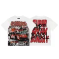 White Vintage Streetwear Graphic Print Short Sleeve T-Shirt Casual Summer Top SKU Variant. - S / Top (3186) / 3186 White