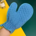 Exfoliërende badhandschoen voor diepe reiniging en lichaamsverzorging, zacht mesh. - Blauwe Badhandschoen