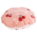 Waterproof EVA shower cap for women, cute cherry print bath cap for hair protection. - Pink Cherry