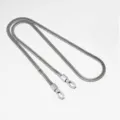 Courroie de chaîne de sac en métal de rechange avec fermoirs sécurisés pour sacs à main. - Fermoir Hexagonal / Nickel blanc