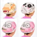 Waterproof shower cap for women, thick bath cap with cute cartoon animal prints, elastic. - Mixed Patterns