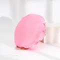 Pink waterproof shower cap for women, soft satin bonnet for hair care and kitchen anti-fume use. - Pink