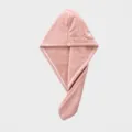 Coral fleece quick-drying hair towel cap, super absorbent shower cap for long wet hair pink. - 25*65cm / Lotus root pink