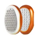 Orange white nano foot file dead skin remover callus shaver pedicure tool variant item - Spray Molding + 430 Stainless Steel / Metallic Gold