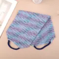 Peeling-Rückenschrubber Bauthandtuch mit doppelten geflochtenen Griffen für tägliche Körperpflege. - 20*45cm / Gradient Blau Violett