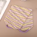 Peeling rückenband duschtuch mit geflochtenen griffen für gründliche reinigung und entspanntes baden. - 20*45cm / Gradient Rosa Gelb