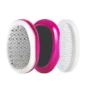 3-in-1 Foot File Callus Remover Hot Pink Nano Stainless Steel Dead Skin Exfoliator - Spray Molding + Black Sandpaper + Cleaning Brush