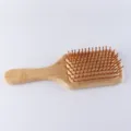 Natural Wooden Paddle Hair Brush Scalp Massage Cushion Comb Daily Hair Styling Tool - Square Shape