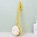 Spazzola da doccia lunga con doppio lato, spugna a rete e setole per la pulizia della schiena. - giallo limone