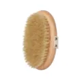Cepillo corporal seco de madera natural con cerdas suaves y correa de asa para la ducha - Madera de Haya Premium Cerdas Medias