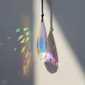 Attrape-soleil en cristal pendentif prisme décoration de fenêtre arc-en-ciel suspension cadeau - Forme de Grille Longue Couleur AB / Coloré