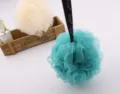 Noordse kleur grote badspons 50g douchepuff zacht net reinigend voor lichaam badbloem - 50 g / Cyaan