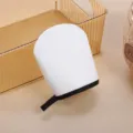 Large self tanning mitt applicator glove for body lotion, self tanner and bronze oil. - Thumb Hole Style / White