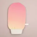 Geprägter Peeling Duschhandschuh in Farbverlauf Rosa und Gelb für die tägliche Körperpflege. - OPP-Verpackung / Orangefarbener Farbverlauf