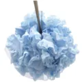 Gros plan détaillé d'une éponge de bain en résille dentelle bleue, texture délicate. - Bleu Nordique