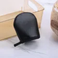 Black self-tanning mitt body lotion applicator glove for smooth streak free finish spa use. - Thumb Hole Style / Black