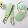 Set de ducha exfoliante verde con guante de bano y esponja de malla para el cuerpo - Conjunto de 3 Piezas Verde Matcha