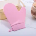 Pink flocked tanning mitt lotion applicator glove for body self tan massage spa use size large - Glove Style / Pink