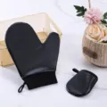 Black self tanning mitt set body lotion applicator glove for smooth streak free tan. - Set / Black