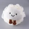 Mignonne éponge de douche en forme de nuage avec résille et peluche douce pour le corps. - Nuage / Blanc