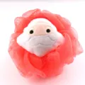Christmas Santa Claus shower puff mesh bath sponge cute body scrubber exfoliating loofah - Red Santa Claus