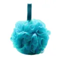 Esponja de ducha grande de 75g malla suave PE lufa de baño para limpieza corporal diaria. - 75g / Borde Verde Azul