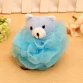 Mignon éponge de bain ours bleu filet souple pouf de douche joli dessin animé puff - Ours Bleu