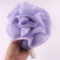 Grande spugna da bagno a forma di rosa soffice reticella doccia viola esfoliante per il corpo - Viola