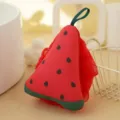 Joli éponge de bain pastèque, fleur de douche en filet créative pour le corps. - Rouge pastèque