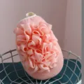 Pink exfoliating bath mitt with mesh ruffles shower sponge glove for body cleaning daily spa care - Pink