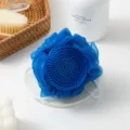 Esponja de baño azul con cepillo de masaje de silicona suave, esponja de ducha exfoliante. - Aprox 40g / Azul Zafiro